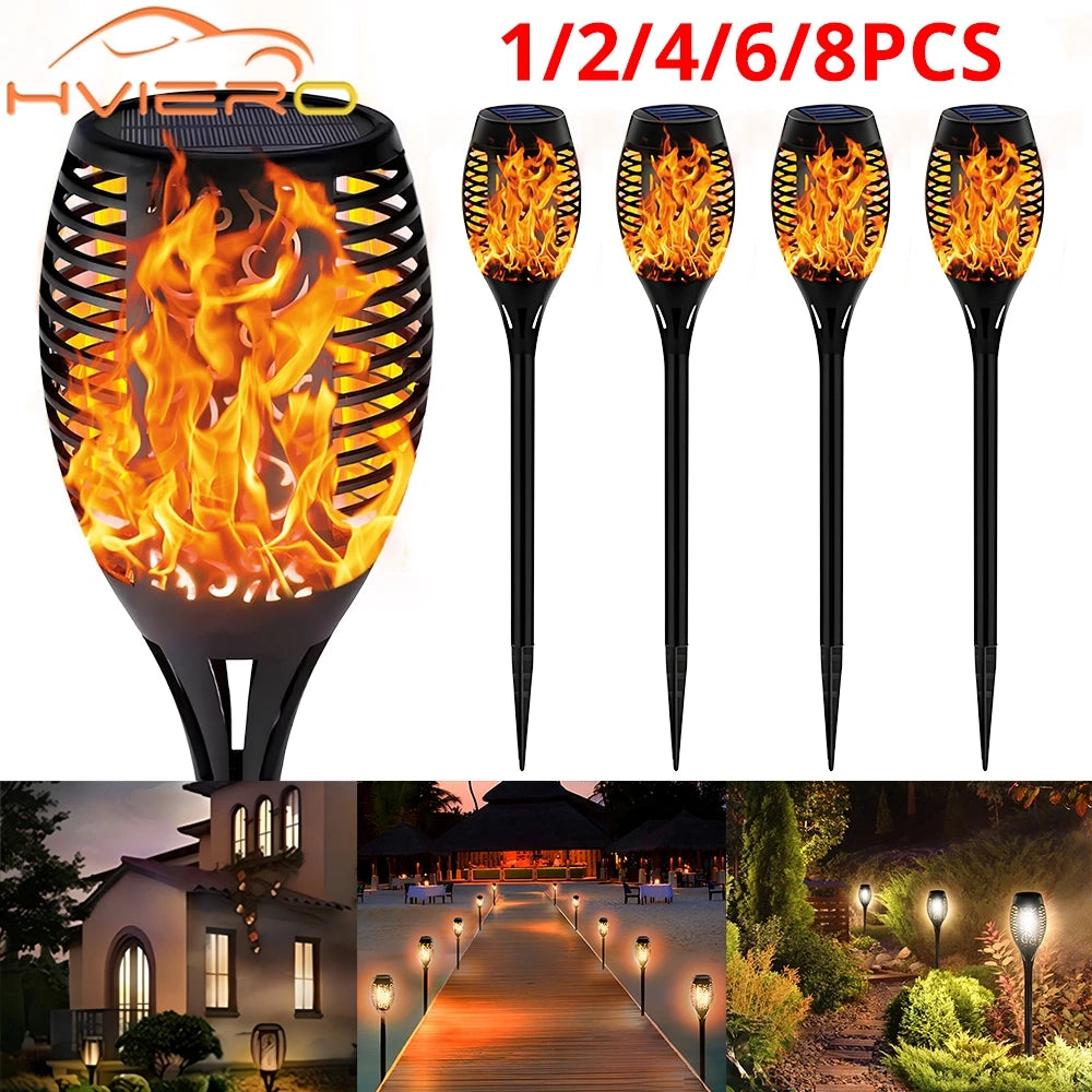 Solar Flickering Flame Torch Light