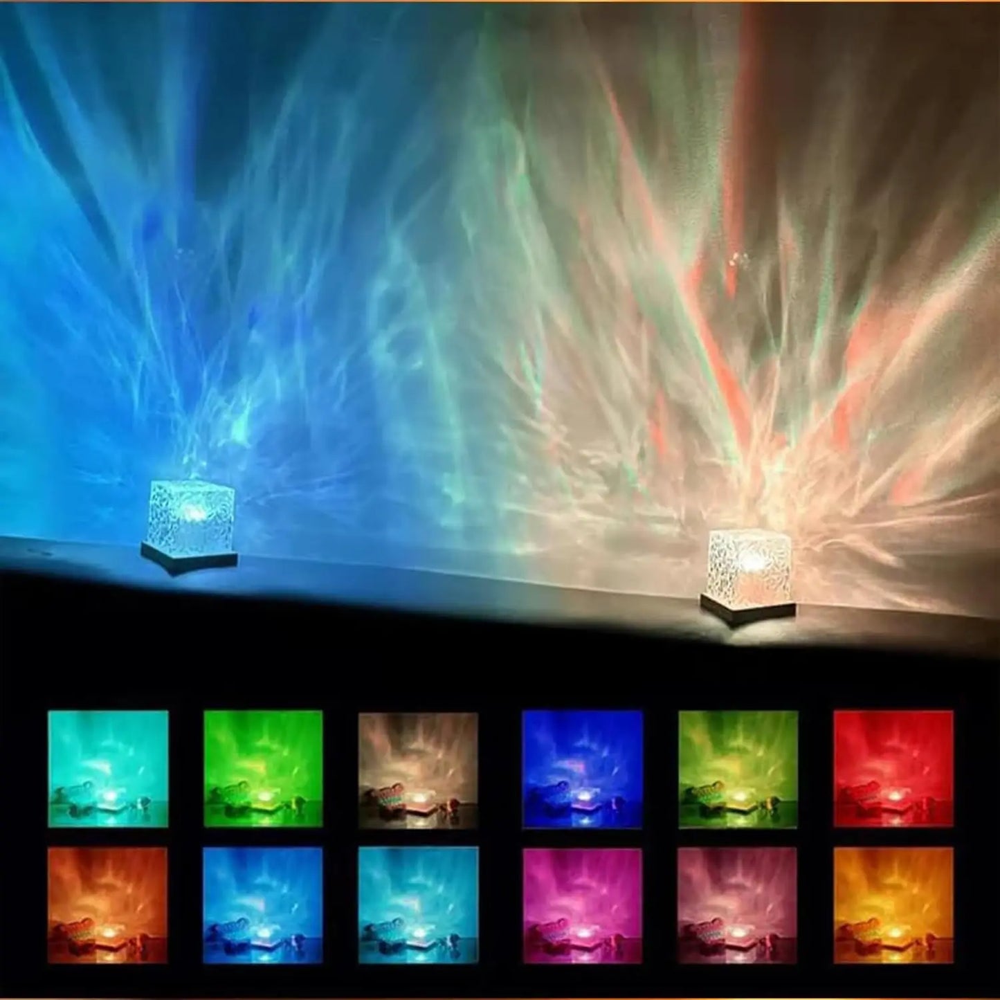 RGB Ocean Wave Projector Glow Light 16 Colors
