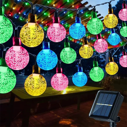Solar Crystal Globe String Lights