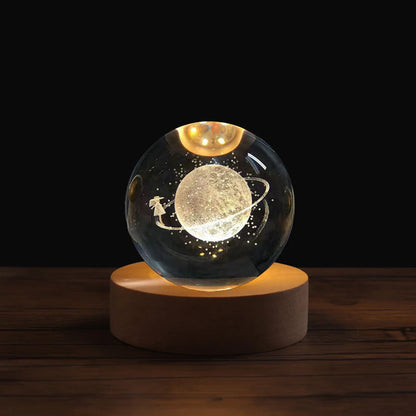 Aesthetic 3D Galaxy Crystal Ball Night Light