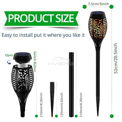 Solar Flickering Flame Torch Light