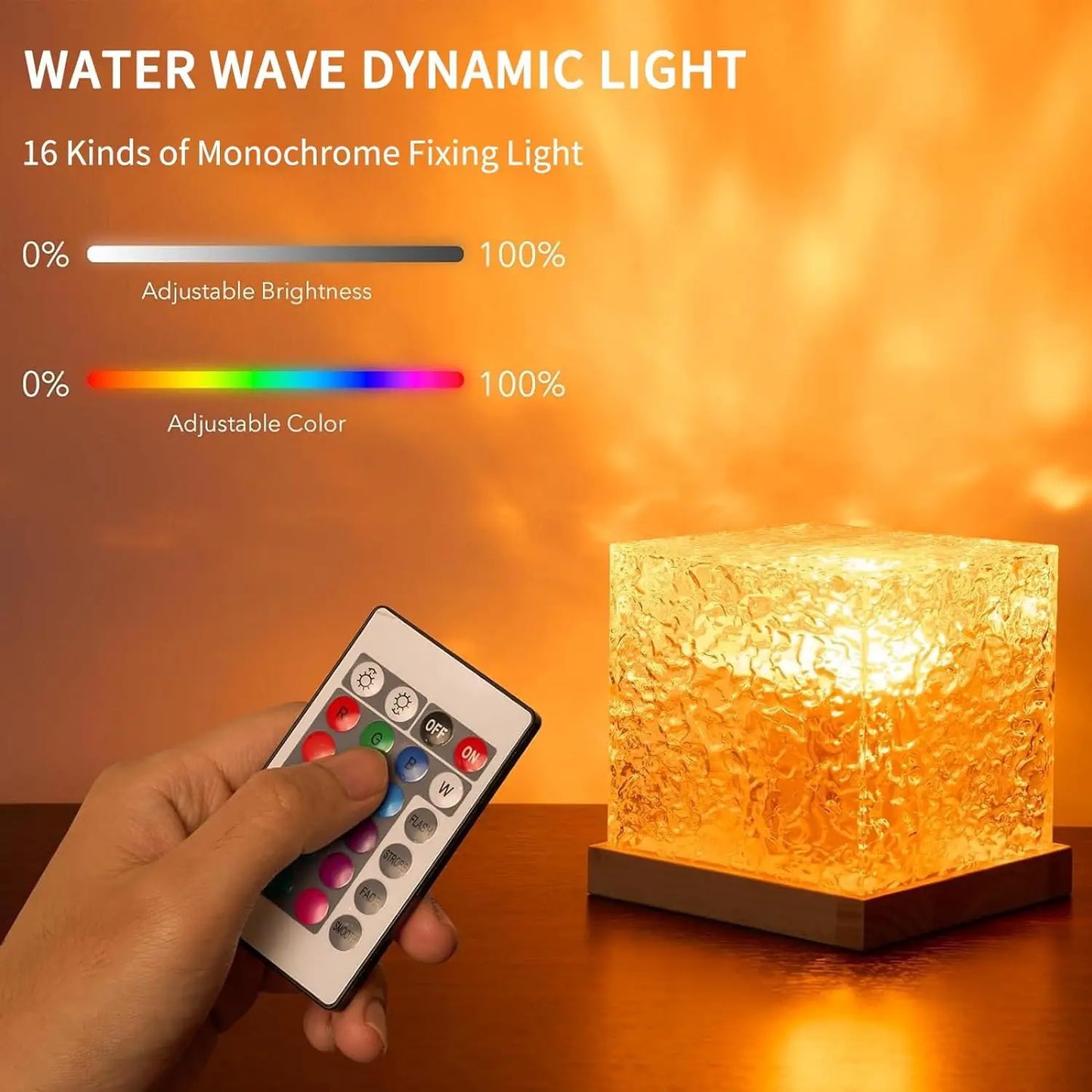 RGB Ocean Wave Projector Glow Light 16 Colors