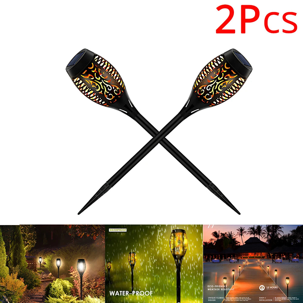 Solar Flickering Flame Torch Light