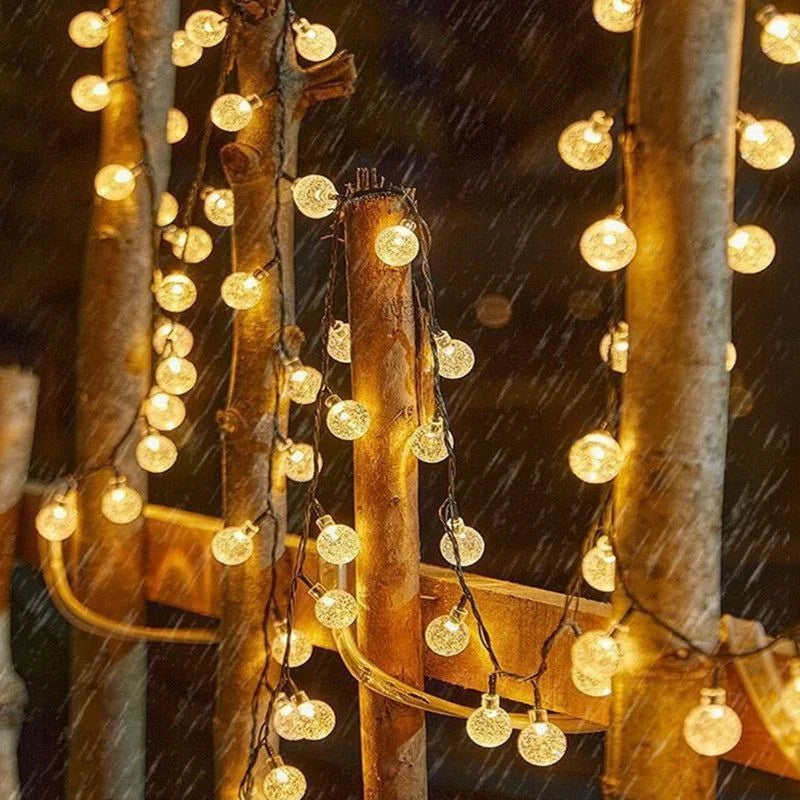 Solar Crystal Globe String Lights