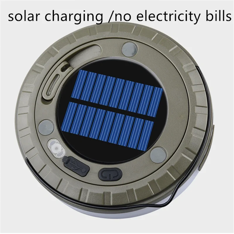 Solar Camping String Lights Outdoor, 2 in 1 Rechargeable Camping Lights