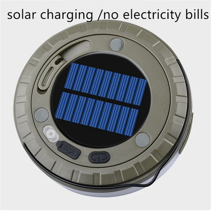 Solar Camping String Lights Outdoor, 2 in 1 Rechargeable Camping Lights