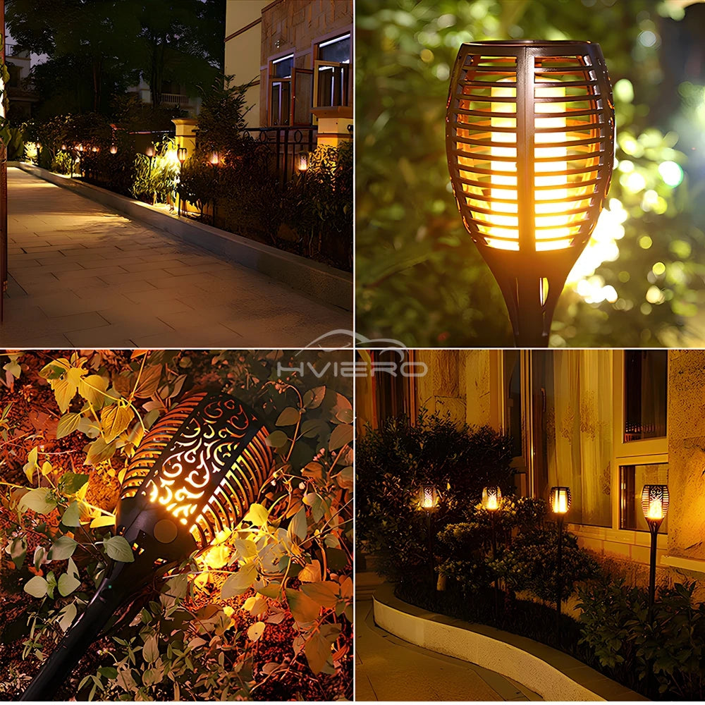 Solar Flickering Flame Torch Light