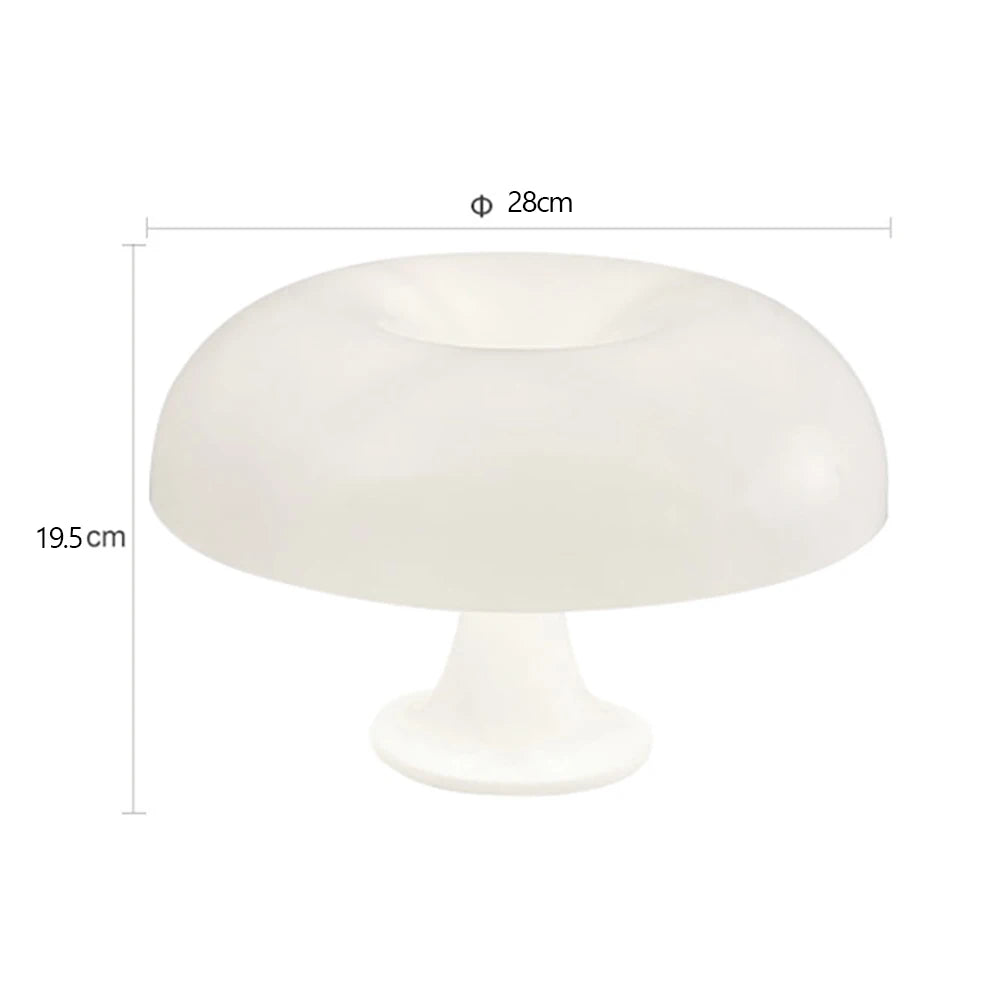 Orange Bedside Lamp for Bedroom Nightstand, Retro Mushroom Table Lamp