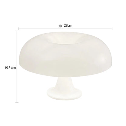Orange Bedside Lamp for Bedroom Nightstand, Retro Mushroom Table Lamp