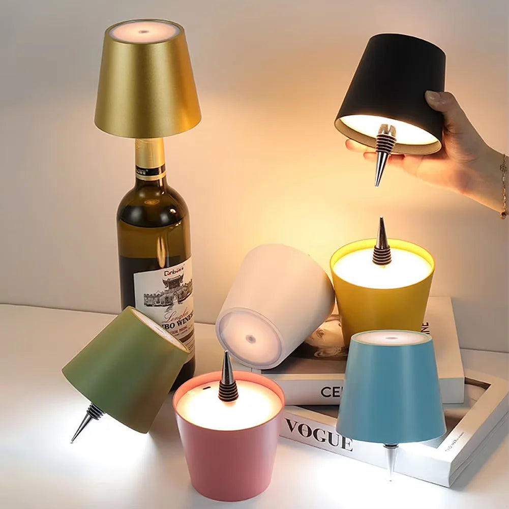 Wireless LED Bottle Lamp Type-C Charging Touch Control