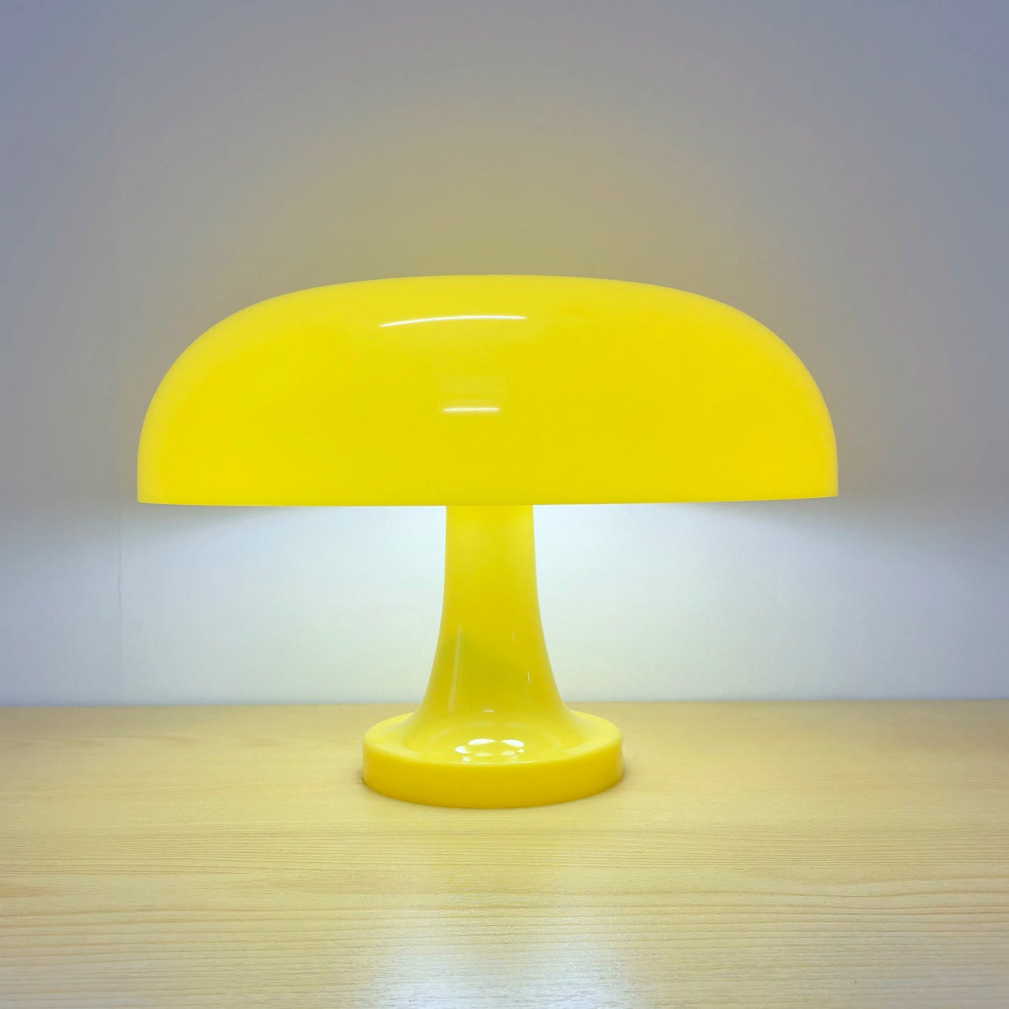 Orange Bedside Lamp for Bedroom Nightstand, Retro Mushroom Table Lamp