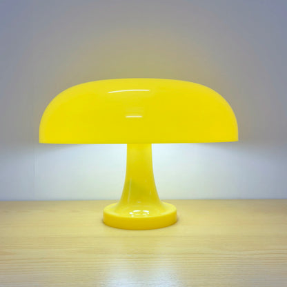 Orange Bedside Lamp for Bedroom Nightstand, Retro Mushroom Table Lamp