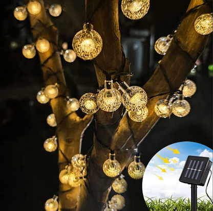 Solar Crystal Globe String Lights